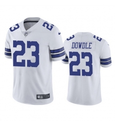 Men Dallas Cowboys 23 Rico Dowdle White Vapor Limited Stitched Football Jersey