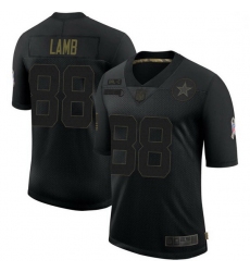 Men Dallas Cowboys CeeDee Lamb Black Limited 2020 Salute To Service Jersey