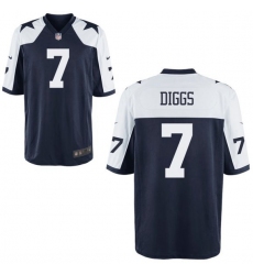 Men Nike Dallas Cowboys Trevon Diggs #7 Blue Thanksgivens Stitched Jersey