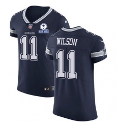 Nike Cowboys 11 Cedrick Wilson Navy Blue Team Color Men Stitched With Established In 1960 Patch NFL Vapor Untouchable Elite Jersey