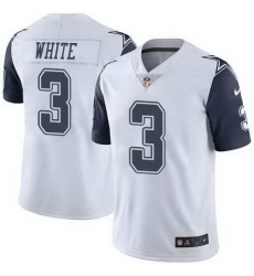 Nike Cowboys 3 Mike White White Color Rush Limited Jersey