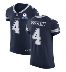 Nike Cowboys 4 Dak Prescott Navy Blue Team Color Men Stitched With Established In 1960 Patch NFL Vapor Untouchable Elite Jersey