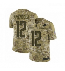 Men Detroit Lions 12 Danny Amendola Limited Camo 2018 Salute to Service Football Jersey