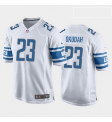 men jeff okudah detroit lions white game jersey 