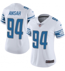 Nike Lions #94 Ziggy Ansah White Womens Stitched NFL Limited Jersey