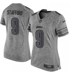 Womens Nike Detroit Lions 9 Matthew Stafford Limited Gray Gridiron NFL Jersey