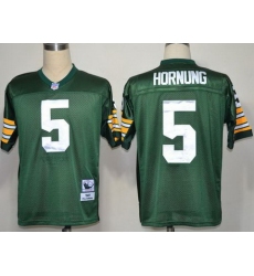 Green Bay Packers 5 Paul Hornung Green Throwback NFL Jerseys