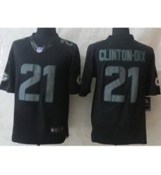 Nike Green Bay Packers 21 Ha Ha Clinton-Dix Black LIMITED Impact NFL Jerseys