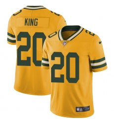 Nike Packers #20 Kevin King Yellow Mens Stitched NFL Limited Rush Jersey