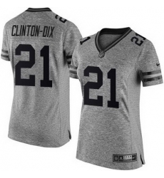 Nike Packers #21 Ha Ha Clinton Dix Gray Womens Stitched NFL Limited Gridiron Gray Jersey