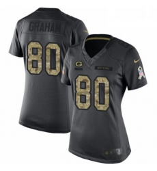 Womens Nike Green Bay Packers 80 Jimmy Graham Limited Black 2016 Salute to Service NFL Jersey