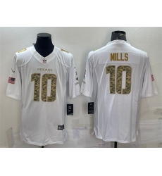 Men Houston Texans 10 Davis Mills White Camo Salute To Service Limited Stitched Jersey