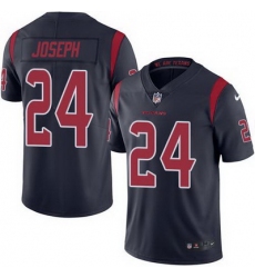 Nike Texans #24 Johnathan Joseph Navy Blue Mens Stitched NFL Limited Rush Jersey