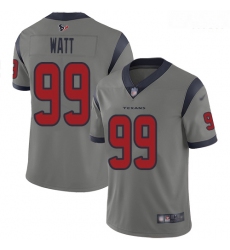 Texans 99 J J  Watt Gray Men Stitched Football Limited Inverted Legend Jersey