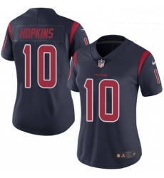 Womens Nike Houston Texans 10 DeAndre Hopkins Elite Navy Blue Rush Vapor Untouchable NFL Jersey