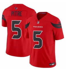 Youth Houston Texans 5 Jalen Pitre Red 2024 Alternate F U S E Vapor Stitched Football Jersey