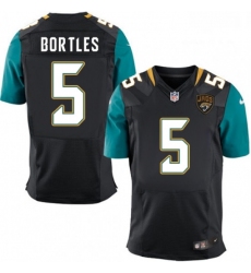 Men Nike Jacksonville Jaguars 5 Blake Bortles Black Alternate Vapor Untouchable Elite Player NFL Jersey