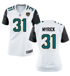 Women Jacksonville Jaguars #31 Jalen Myrick White Jersey