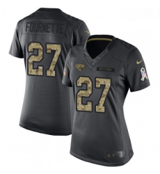 Womens Nike Jacksonville Jaguars 27 Leonard Fournette Limited Black 2016 Salute to Service NFL Jersey