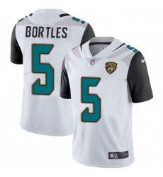 Youth Nike Jacksonville Jaguars 5 Blake Bortles White Vapor Untouchable Limited Player NFL Jersey