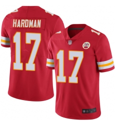 Chiefs 17 Mecole Hardman Red Team Color Men Stitched Football Vapor Untouchable Limited Jersey