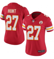 Nike Chiefs #27 Kareem Hunt Red Team Color Womens Stitched NFL Vapor Untouchable Limited Jersey