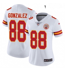 Womens Nike Kansas City Chiefs 88 Tony Gonzalez White Vapor Untouchable Limited Player NFL Jersey