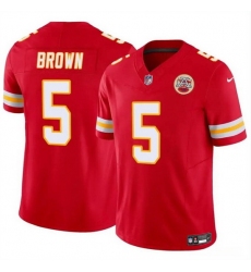 Youth Kansas City Chiefs 5 Hollywood Brown Red 2023 F U S E Vapor Untouchable Limited Stitched Football Jersey