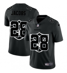 Las Vegas Raiders 28 Josh Jacobs Men Nike Team Logo Dual Overlap Limited NFL Jersey Black