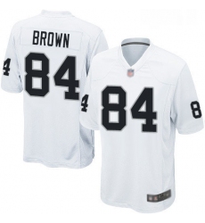 Mens Antonio Brown Game White Road Jersey Oakland Raiders Football 84 Jersey