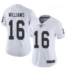 Raiders #16 Tyrell Williams White Women Stitched Football Vapor Untouchable Limited Jersey