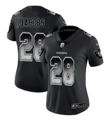 Women Nike Raiders 28 Josh Jacobs Black Smoke Vapor Untouchable Limited Jersey