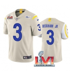 Nike Los Angeles Rams 3 Odell Beckham Jr. Bone 2022 Super Bowl LVI Vapor Limited Jersey