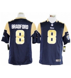 Nike St. Louis Rams 8 Sam Bradford Game Blue NFL Jersey