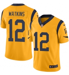 Youth Nike Rams #12 Sammy Watkins Gold Stitched NFL Limited Rush Jersey