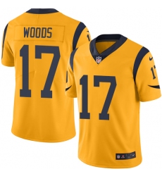 Youth Nike Rams #17 Robert Woods Gold Stitched NFL Limited Rush Jersey