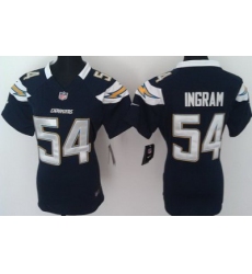 Women Nike San Diego Chargers #54 Melvin Ingram Dark Blue Nike NFL Jerseys