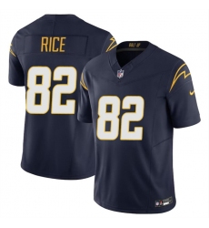 Youth Los Angeles Chargers 82 Brenden Rice Navy 2024 Draft F U S E Vapor Limited Stitched Football Jersey