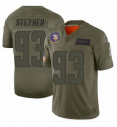 Men Minnesota Vikings 93 Shamar Stephen Limited Camo 2019 Salute to Service Football Jersey