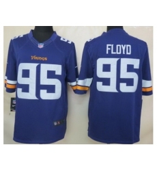 Nike Minnesota Vikings 95 Sharrif Floyd Purple Limited NFL Jersey