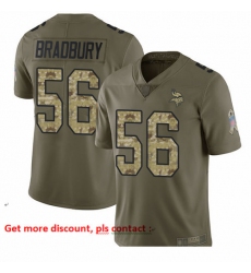 Vikings 56 Garrett Bradbury Olive Camo Men Stitched Football Limited 2017 Salute To Service Jersey