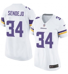 Women Nike Minnesota Vikings #34 Andrew Sendejo White NFL Jersey