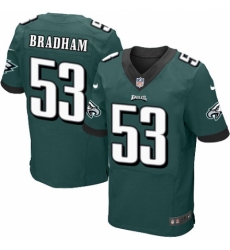 Nike Eagles #53 Nigel Bradham Green Elite Jersey