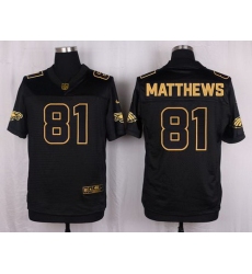 Nike Eagles #81 Jordan Matthews Black Mens Stitched NFL Elite Pro Line Gold Collection Jersey