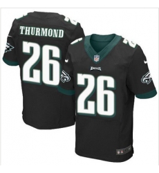 Nike Philadelphia Eagles #26 Walter Thurmond Black Alternate Mens Stitched NFL New Elite Jersey