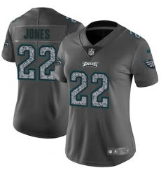 Nike Eagles #22 Sidney Jones Gray Static Womens NFL Vapor Untouchable Game Jersey