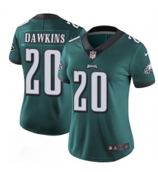 Women Philadelphia Eagles 20 Brian Dawkins Green Vapor Untouchable Limited Stitched Football Jersey