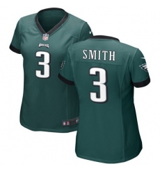 Women Philadelphia Eagles 3 Nolan Smith Green 2023 Draft Stitched Football Jersey