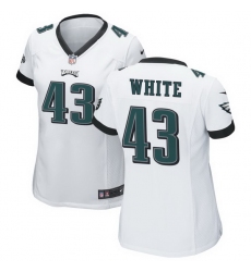 Women Philadelphia Eagles 43 Kyzir White White Vapor Untouchable Limited Stitched Jersey