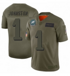 Youth Philadelphia Eagles 1 Cameron Johnston Limited Camo 2019 Salute to Service Football Jersey